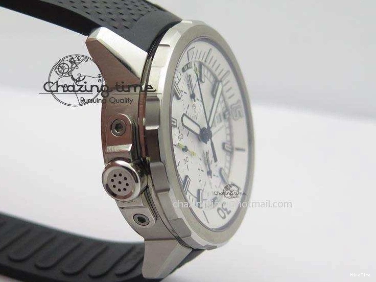 MIROTIME 0731 SportInspired Aquatimer Chrono IW376803 V6F 1:1 Best Edition White Dial On Rubber Strap A 7281